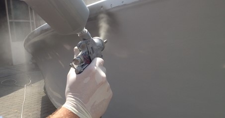 Boat painting done by yacht services