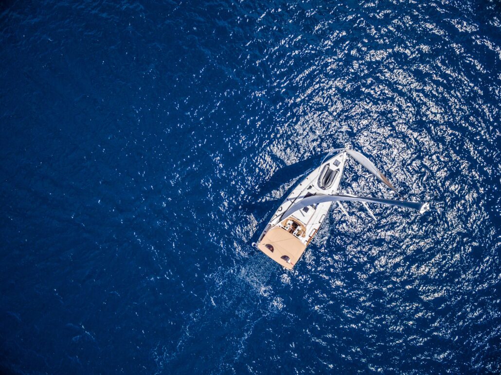 Sail Boat Arial View